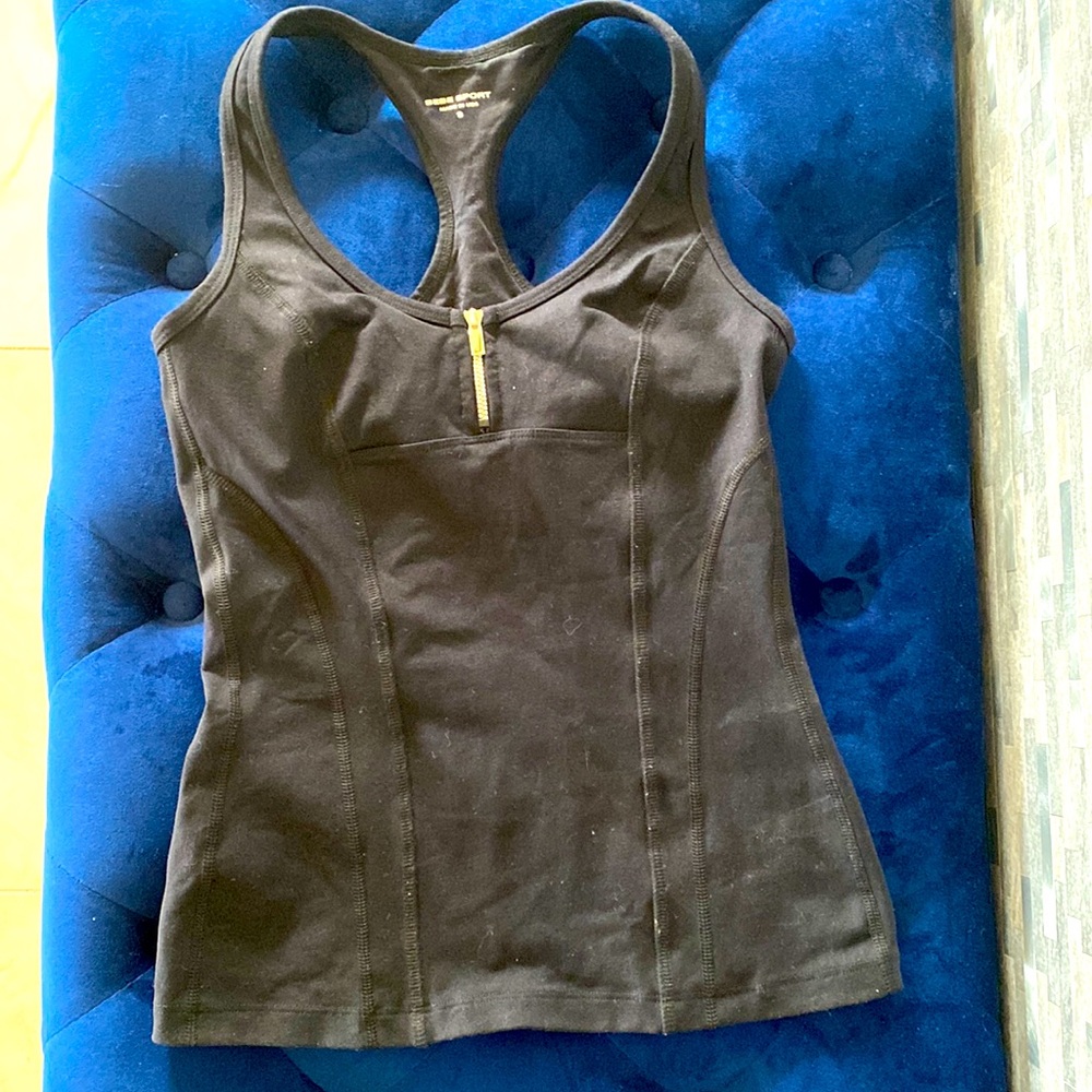 Bebe women fitted cropped tank top